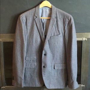 Rifinito a Mano Italian Wool Plaid Blazer 46R